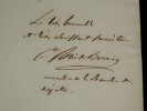 Ren&eacute; de Pierre de Bernis - Lettre autographe sign&eacute;e au Ministre de l'int&eacute;rieur, 1826. Ren&eacute; de Pierre de Bernis