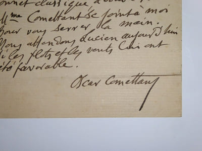 LETTRE AUTOGRAPHE SIGNÉE À Mr PARMENTIER, SONNET, 1894
