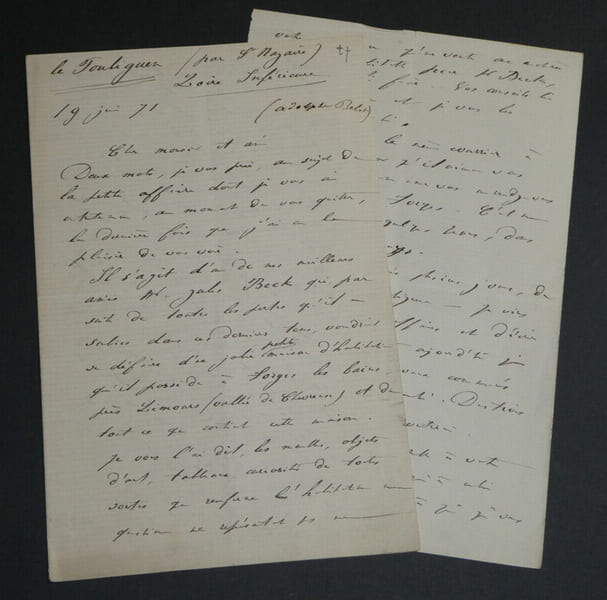 Adolphe BELOT - LETTRE AUTOGRAPHE SIGN&Eacute;E &Agrave; Mr DENTU - 6 pages - 1871. Adolphe BELOT