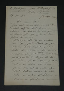 Adolphe BELOT - LETTRE AUTOGRAPHE SIGNÉE À Mr DENTU - 6 pages - 1871