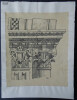 Chapiteaux du portail de Saint-Pierre &agrave; Lyon - Dessin original sign&eacute; de ses initiales, encre vers 1930. Louis Henri Laffill&eacute;e