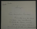 Xavier ROUX - LETTRE AUTOGRAPHE SIGN&Eacute;E. Xavier ROUX