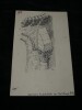 Dessin original sign&eacute; - Colonne contreforts de l'abbatiale de Paray-le-Monial. Louis Henri Laffill&eacute;e