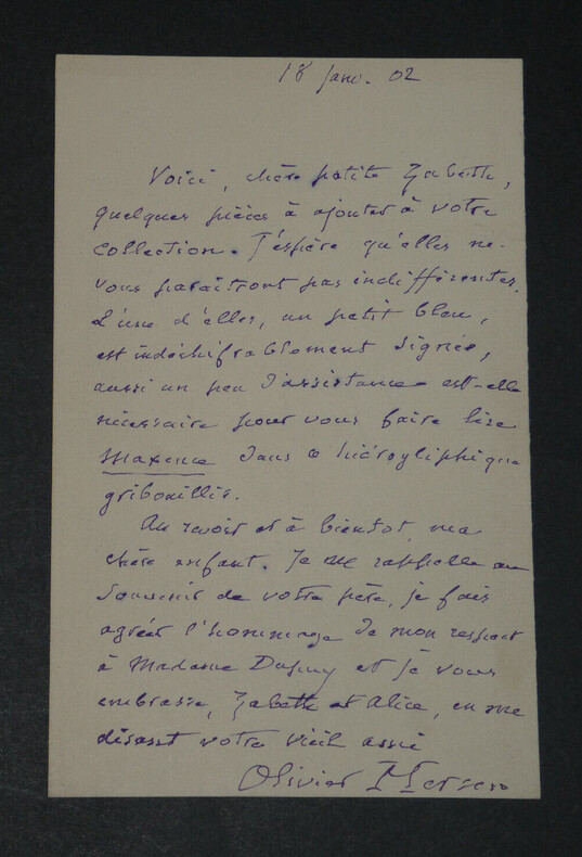 Charles Olivier Merson - LETTRE AUTOGRAPHE SIGN&Eacute;E - 1902. Charles-Olivier Merson