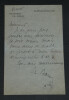 Charles BARET - LETTRE AUTOGRAPHE SIGN&Eacute;E. Charles BARET