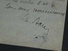 Charles BARET - LETTRE AUTOGRAPHE SIGN&Eacute;E. Charles BARET