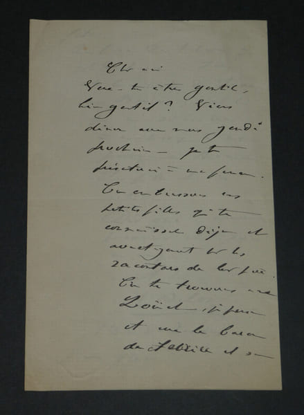 Adolphe BELOT - LETTRE AUTOGRAPHE SIGN&Eacute;E - Invitation &agrave; diner. Adolphe BELOT