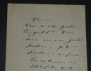 Adolphe BELOT - LETTRE AUTOGRAPHE SIGN&Eacute;E - Invitation &agrave; diner. Adolphe BELOT