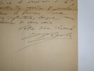 LETTRE AUTOGRAPHE SIGN&Eacute;E, ECOLE SUP A&Eacute;RONAUTIQUE, 1912. Jean-Baptiste Roche