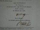 Joseph-Marie Portalis - Imprim&eacute; sign&eacute; du minist&egrave;re des cultes de Napol&eacute;on - 1806. Joseph-Marie Portalis