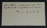 Docteur Georges Kien - Carte de visite autographe sign&eacute;e &agrave; Armand Godoy - 1929. Docteur Georges Kien