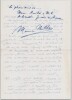 Maurice Molho - Lettre autographe sign&eacute;e &agrave; Pierre Lecuire - 1973. Maurice Molho