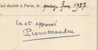 Pouvoir sign&eacute; par Pierre Maudru – Collection coh&eacute;rente de 50 auteurs & musiciens. Pierre Maudru