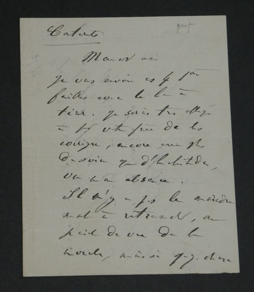 Adolphe BELOT - LETTRE AUTOGRAPHE SIGN&Eacute;E - 3 pages. Adolphe BELOT