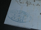 Lettre de 1870, timbre de 20 cts Empire Laur&eacute;, obl &eacute;toile, Nancy vers Strasbourg. 