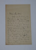 Georges Jules BERTRAND - LETTRE AUTOGRAPHE SIGN&Eacute;E & CARTE DE VISITE AUTOGRAPHE. Georges Jules BERTRAND