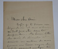 Georges Jules BERTRAND - LETTRE AUTOGRAPHE SIGN&Eacute;E & CARTE DE VISITE AUTOGRAPHE. Georges Jules BERTRAND