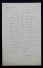 Jules LEMA&Icirc;TRE - LETTRE AUTOGRAPHE SIGNEE. Jules Lema&icirc;tre