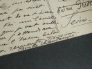Camille CHAUTEMPS - CARTE POSTALE AUTOGRAPHE SIGN&Eacute;E, Jeune et jolie Agn&egrave;s SOREL. Camille CHAUTEMPS