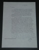 Le Colonel R&eacute;my - Lettre dactylographi&eacute;e et en partie autographe sign&eacute;e - 1972. Le Colonel R&eacute;my (Gilbert Renault)