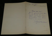 Albert Bartholomé - Lettre autographe signée "Je me réjouis de [...] vos succès"