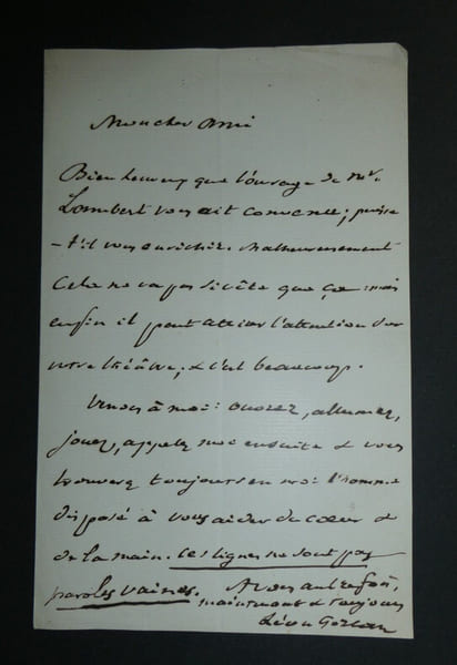 L&eacute;on GOZLAN, &Eacute;crivain Fran&ccedil;ais - LETTRE AUTOGRAPHE SIGN&Eacute;E &Agrave; BOCAGE. L&eacute;on GOZLAN
