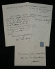 Edmond Le Boeuf - LETTRE AUTOGRAPHE SIGN&Eacute;E ET B.A.S &Agrave; F&eacute;lix Mathias Paris 1885. Edmond Le Boeuf