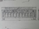Dessin original sign&eacute; - Pierre tombale du mus&eacute;e de P&eacute;rigueux (XII&egrave;me) - Encre vers 1930. Louis Henri Laffill&eacute;e