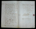 Lettre autographe sign&eacute;e, 1845. Georges Victor Gardin de Villers