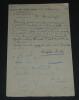 Adolphe RETT&Eacute; - Lettre autographe sign&eacute;e, 8 novembre 1910, Paris. Adolphe RETT&Eacute;