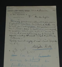 Adolphe RETTÉ - Lettre autographe signée, 8 novembre 1910, Paris