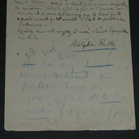 Adolphe RETTÉ - Lettre autographe signée, 8 novembre 1910, Paris