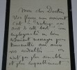 Gustave DROZ Lettre autographe sign&eacute;e "Vos fleurs nous arrivent" 4 pages 1880. Gustave DROZ
