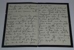Gustave DROZ Lettre autographe sign&eacute;e "Vos fleurs nous arrivent" 4 pages 1880. Gustave DROZ