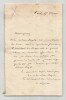 Alfred M&eacute;zi&egrave;res - Lettre autographe sign&eacute;e &agrave; Henri d'Orl&eacute;ans, duc d'Aumale - Acad&eacute;mie des Beaux-Arts. Alfred M&eacute;zi&egrave;res