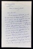 Andr&eacute; FOULON DE VAULX, Po&egrave;te - LETTRE AUTOGRAPHE SIGN&Eacute;E SUR LE ROMANTISME, Tours. Andr&eacute; FOULON DE VAULX