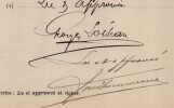 Pouvoir sign&eacute; Georges Loiseau – Collection coh&eacute;rente de 50 auteurs & musiciens. Georges Loiseau