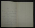 Lettre autographe sign&eacute;e, remerciements et adieux &agrave; la Revue. Henri de R&eacute;gnier