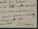 L&eacute;on de TINSEAU - CARTE AUTOGRAPHE SIGN&Eacute;E "aller manger votre roti". L&eacute;on de TINSEAU