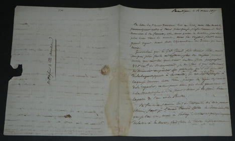 Lettre autographe à M. Le Comte Anatole de Montesquiou - "L'apparition sur l'horizon [de Talleyrand] me paraît toujours un funeste présage" - 3 pages ...