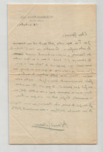 Armand Salacrou, Lettre autographe signée à Thierry Maulnier sur un Comité 1946
