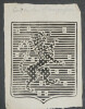 6 Exlibris &eacute;cusson, Comt&eacute; de Bourgogne avec une Enveloppe cachet&eacute;e de cire lys. 