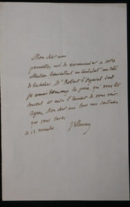 Abel VILLEMAIN Lettre Autographe Signée Recommandation d'un bachelier