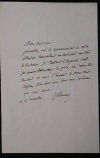 Abel VILLEMAIN Lettre Autographe Signée Recommandation d'un bachelier
