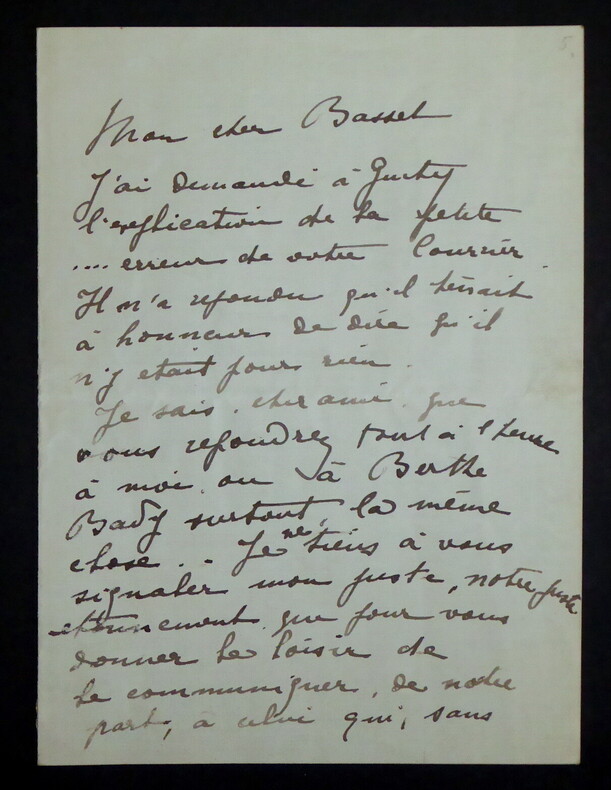 BATAILLE Henry - Int&eacute;ressante LETTRE AUTOGRAPHE SIGN&Eacute;E. Henry Bataille