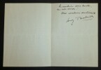 BATAILLE Henry - Int&eacute;ressante LETTRE AUTOGRAPHE SIGN&Eacute;E. Henry Bataille