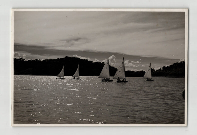 Photographie argentique Ann&eacute;es 60 Madagascar Paysage Lac Mantasoa. 