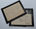 Jules LEMA&Icirc;TRE - CARTE AUTOGRAPHE SIGN&Eacute;E AVEC SON ENVELOPPE, 1894. Jules Lema&icirc;tre
