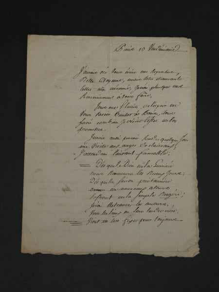 Bazile Vandeuvre - Lettre autographe sign&eacute;e &agrave; une "belle citoyenne". Bazile Vandeuvre