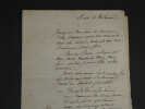 Bazile Vandeuvre - Lettre autographe sign&eacute;e &agrave; une "belle citoyenne". Bazile Vandeuvre